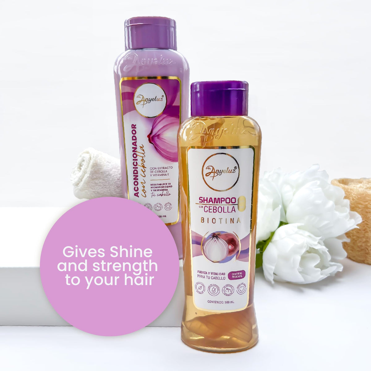 Anyeluz label ingredient list closeup emphasizing paraben-free formula
