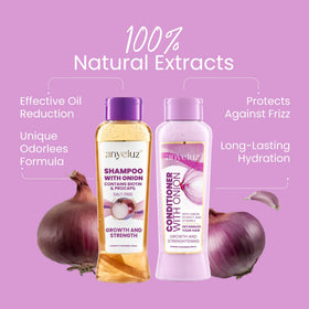 Anyeluz onion extract infusion visible to show natural potency