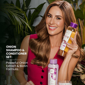 Anyeluz shampoo pump close-up delivering controlled, gentle cleanse