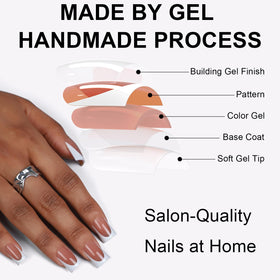 Anyos in-use application showing quick glue application for fast salon look