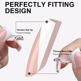 Anyos nails in hand showing 16 sizes for precise fit and customization
