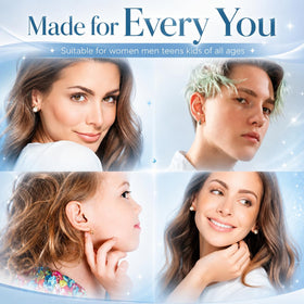 Anzero lifestyle image of woman smiling after piercing illustrating confidence and comfort