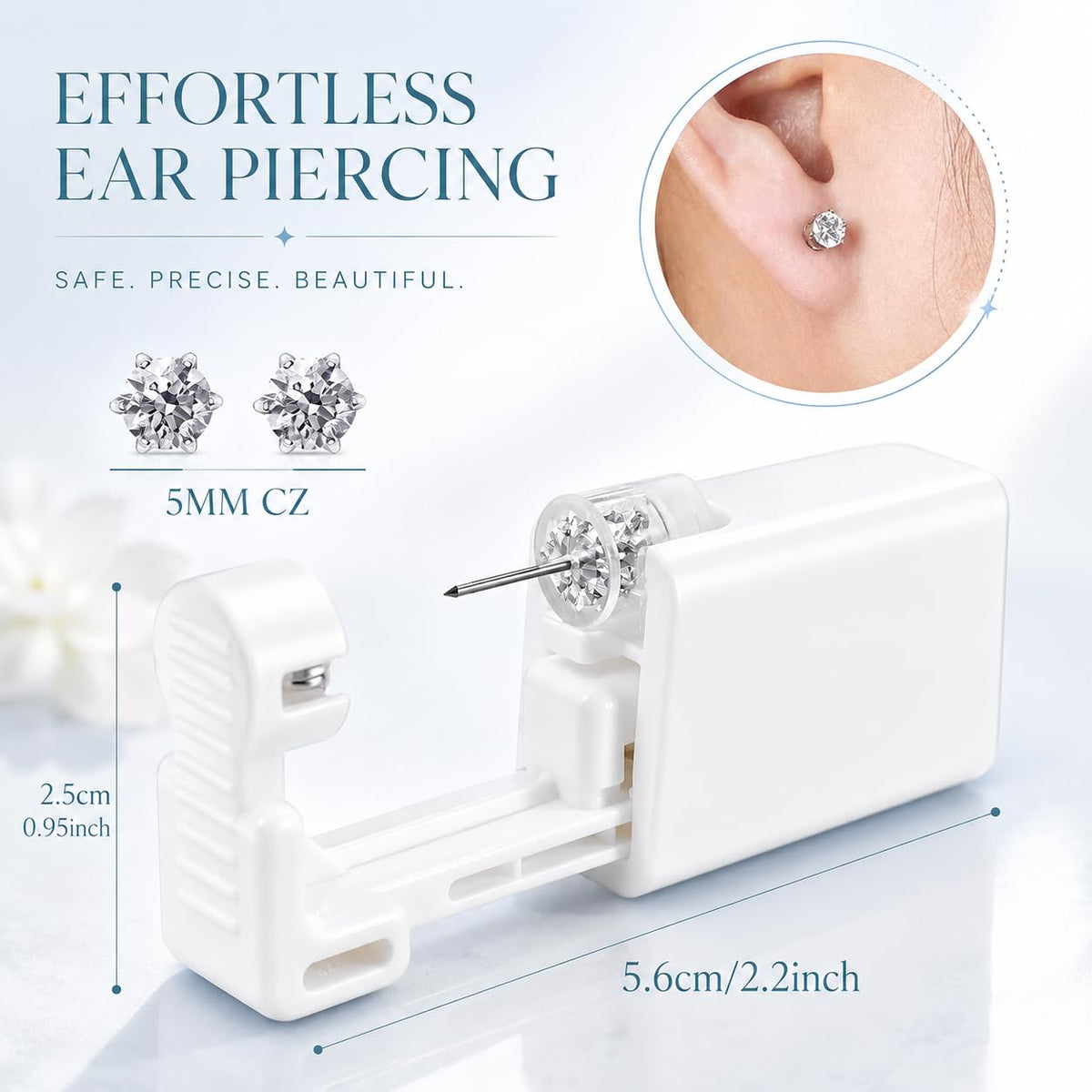 Anzero waterproof ear covers and S925 sticks for post-piercing protection