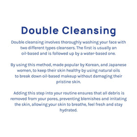 AOA STUDIO in-bathroom lifestyle scene showing double-cleanse routine