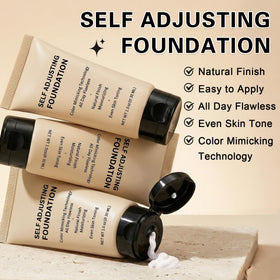 AOAZXBB brush applying foundation to cheek, offers even blending benefit