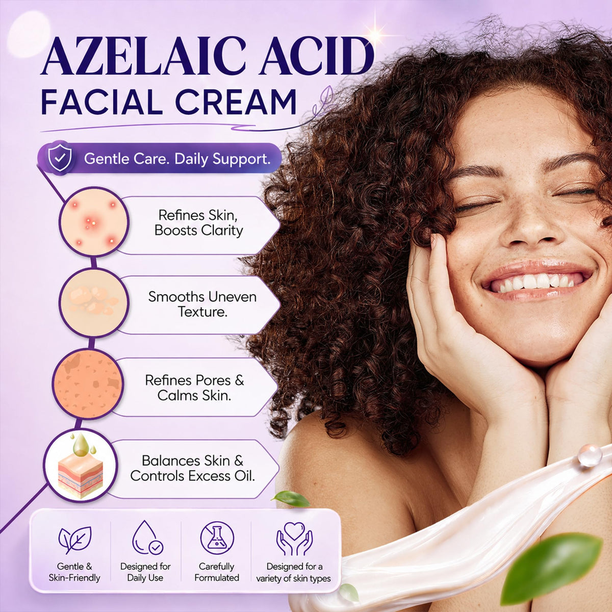 AOBBIY cream texture close up highlighting smooth, lightweight finish