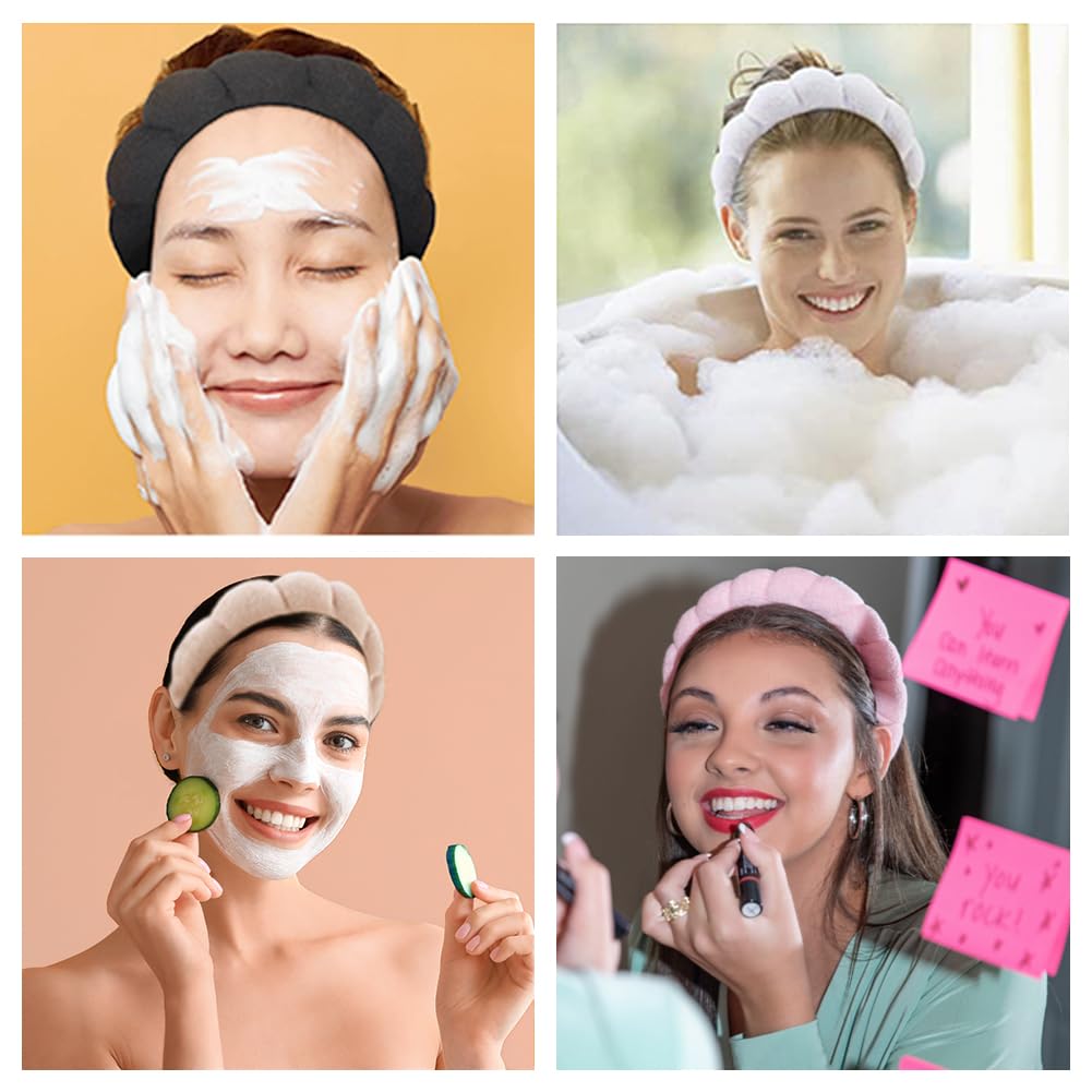 AOENJIE headband on vanity suggesting spa-like skincare routine