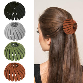 Aokid front view of birds nest hair clip showing compact pocketable design and secure hold