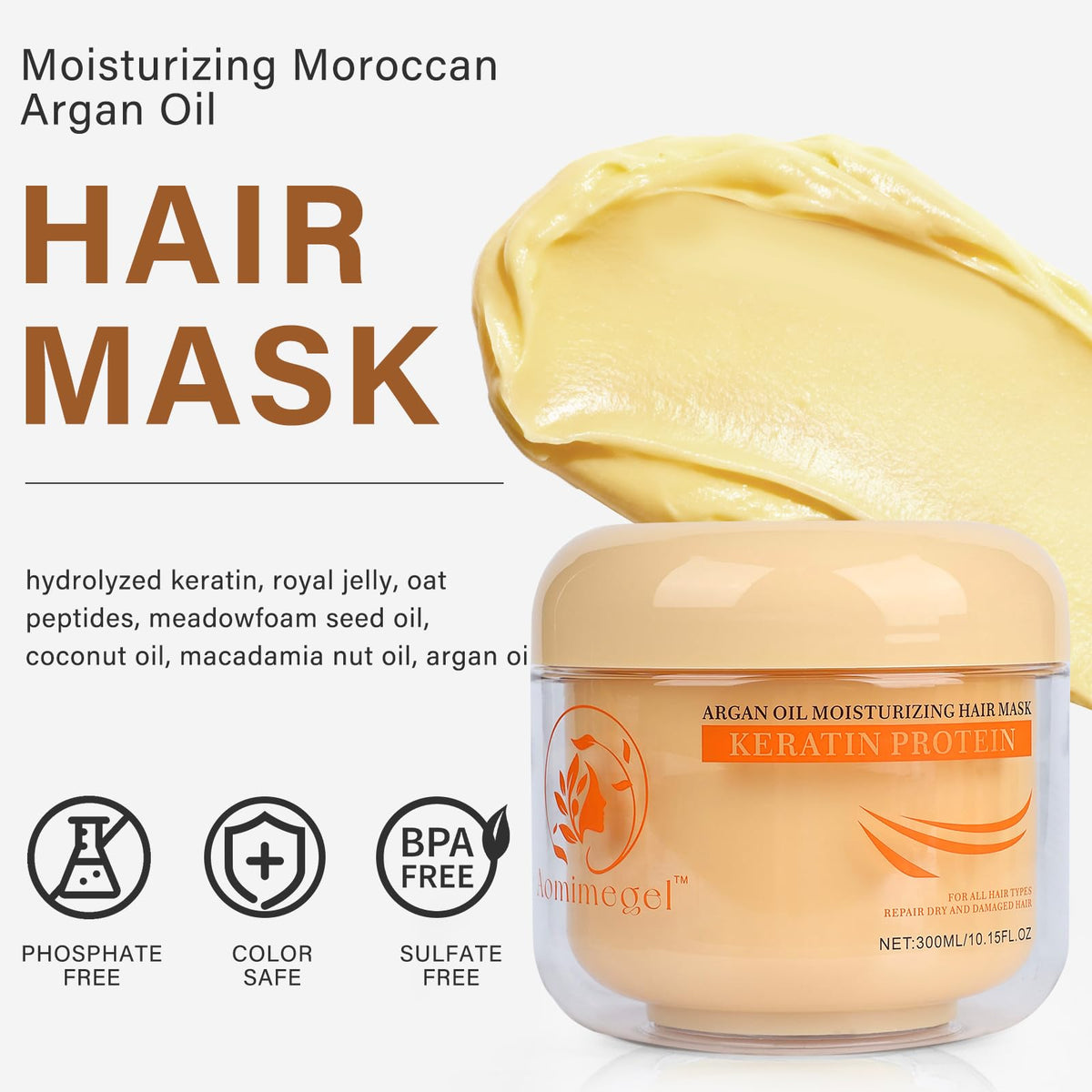 Aomimegel mask jar close-up highlighting label and rich formula