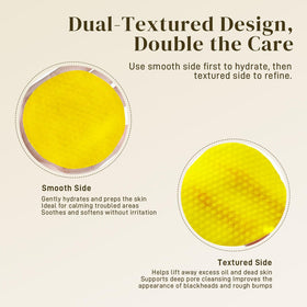 AOPO pad with turmeric and kojic acid ingredients highlighting brightening benefits