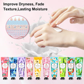 Aottom variety array of ten scented tubes demonstrating fragrance options