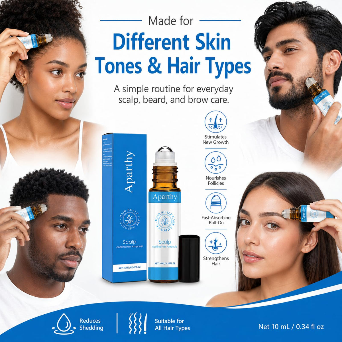 Aparthy label close-up listing key botanicals like menthol and camellia seed oil for nourishment