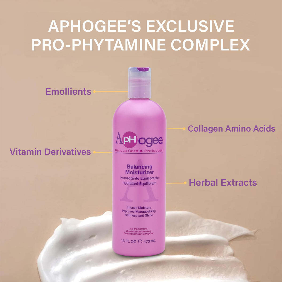 Aphogee bottles staged in bathroom for at-home salon routine