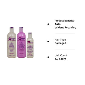 Aphogee Keratin 2 Minute Reconstructor applied to wet hair, shows deep-strengthening benefit