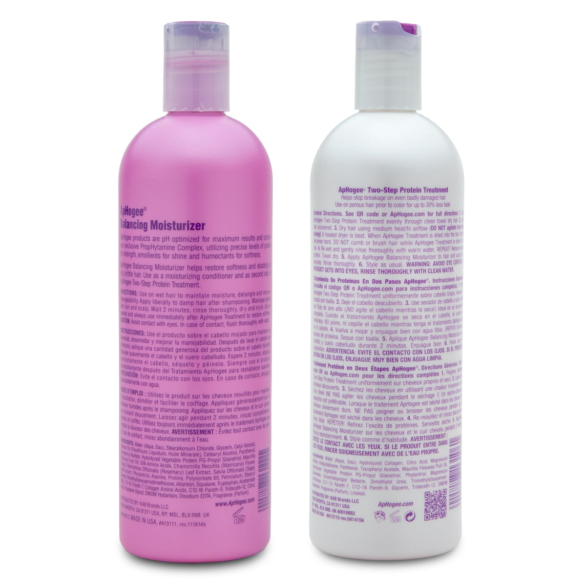 Aphogee two-step protein treatment bottle closeup highlighting strength