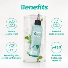 A'PIEU applied to scalp demonstrating targeted detox benefit