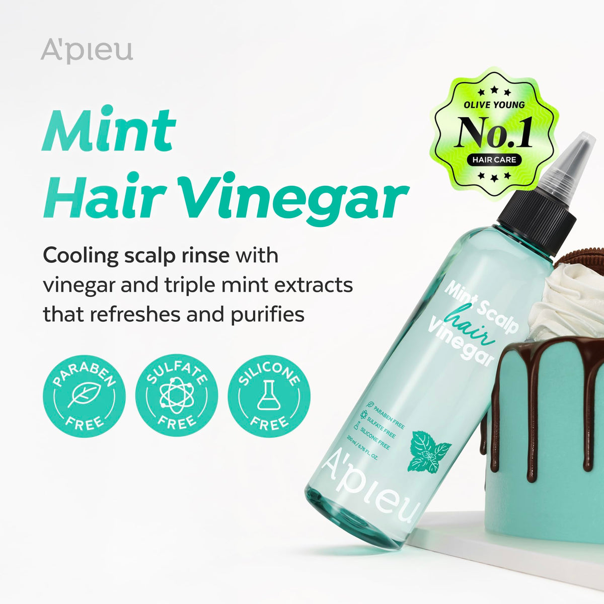 A'PIEU back label close-up showing ingredients and usage benefits