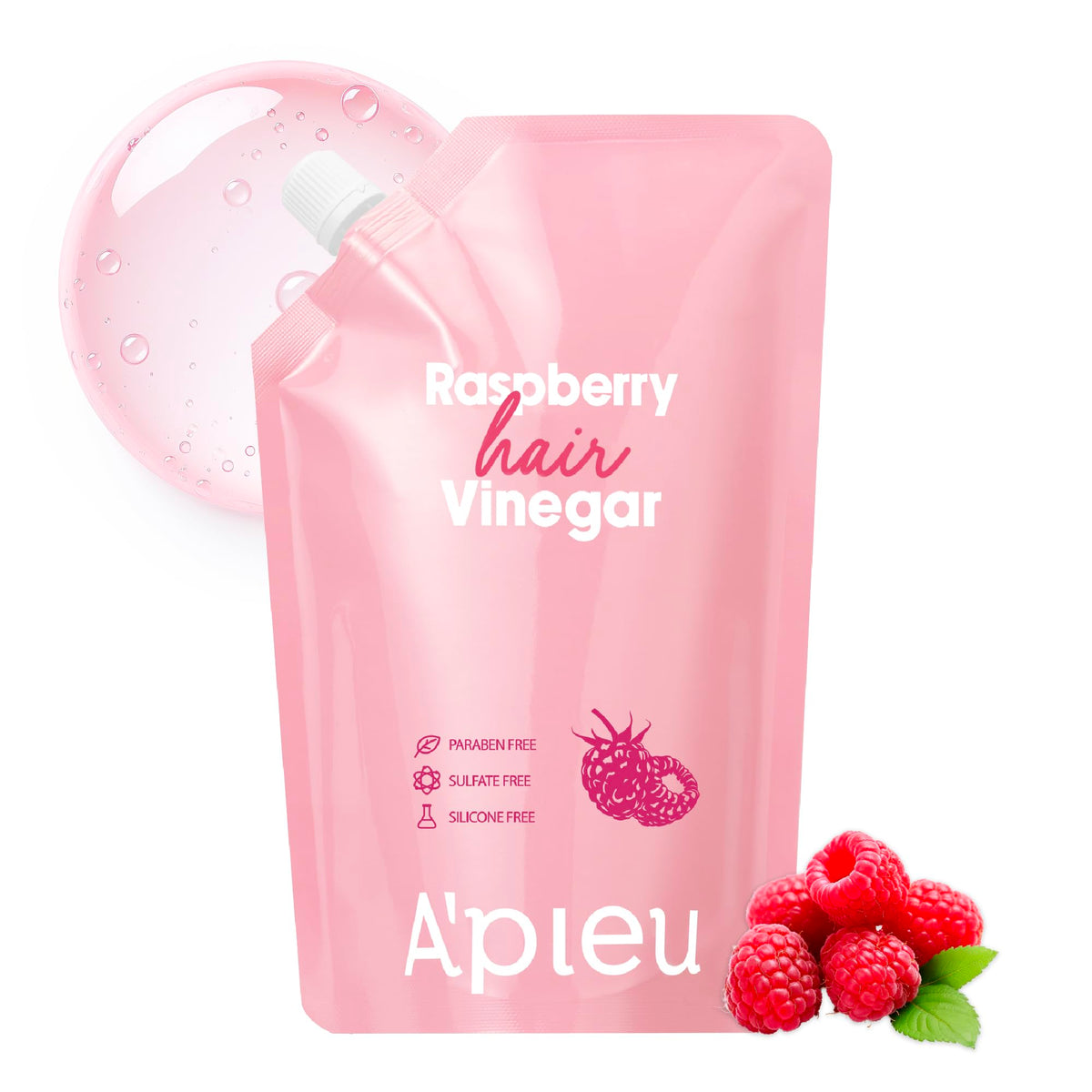 A'PIEU refill pouch front view showing product and branding benefits