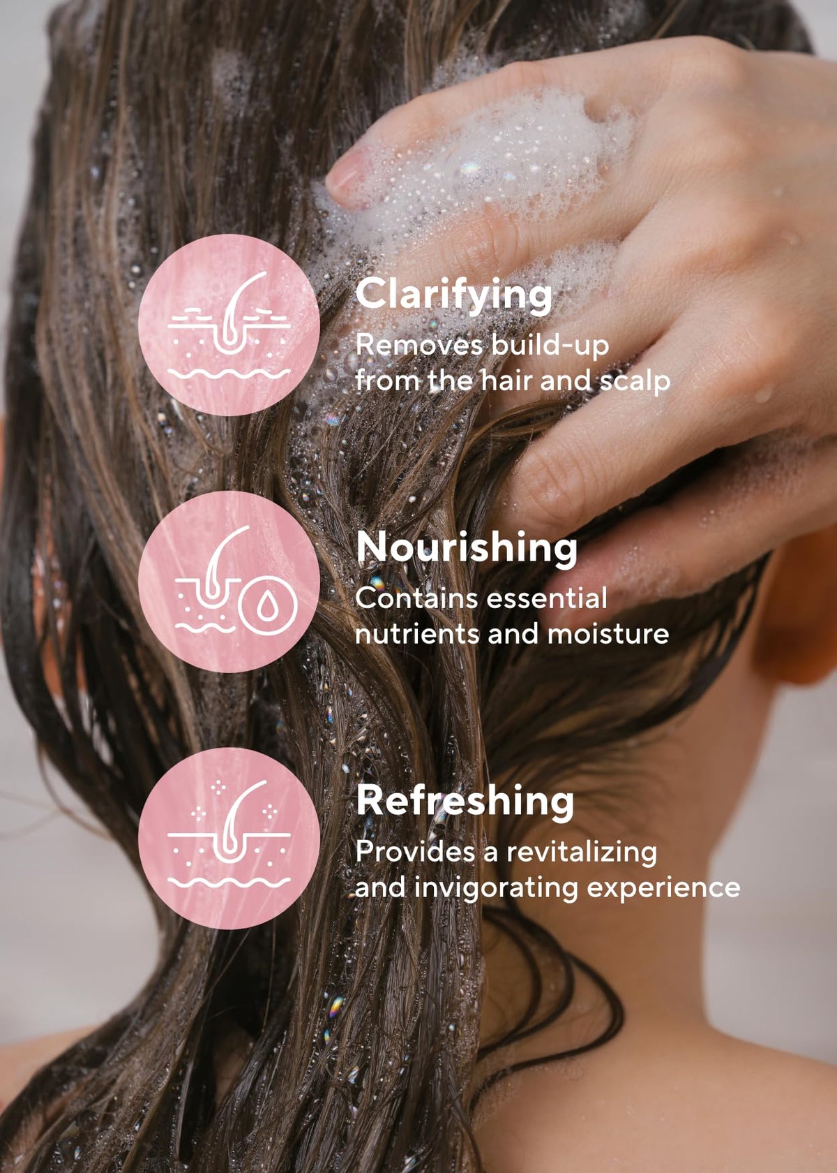 A'PIEU shampoo pouring to show translucent texture and mild cleanser