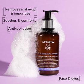 Apivita olive lavender propolis ingredients flatlay highlighting antioxidant benefits