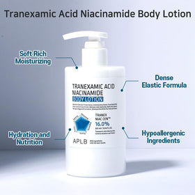APLB lotion applied to arm, illustrating smoothing effect and comfortable hydration