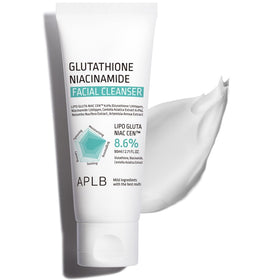 APLB front packaging showing LIPO GLUTA NIAC CEN cleanser benefits