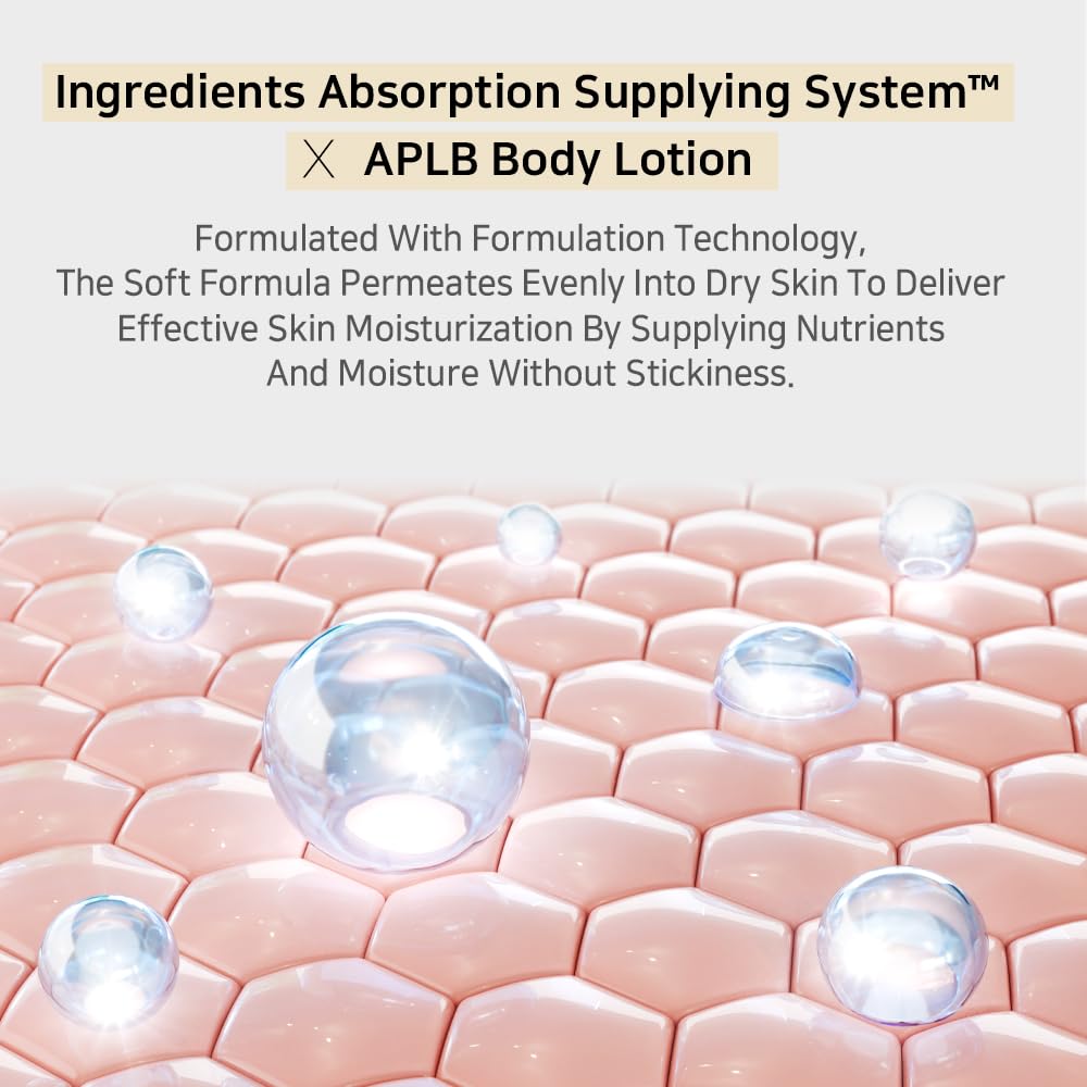 APLB pump in hand applying lotion demonstrating easy spreadability