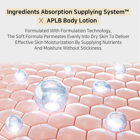 APLB pump in hand applying lotion demonstrating easy spreadability