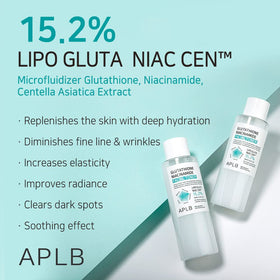 APLB toner texture on fingertip demonstrating lightweight absorbent feel
