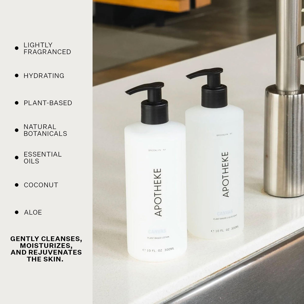 APOTHEKE Canvas foam texture close-up demonstrates creamy lather and hydration