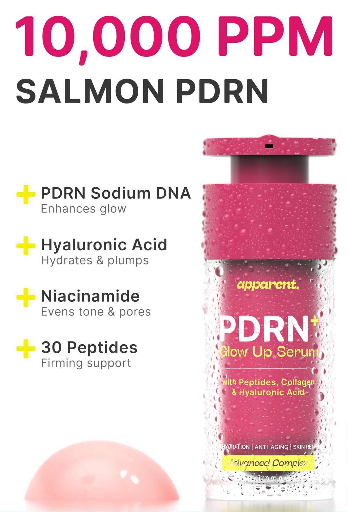Apparent serum texture close-up showing lightweight, fast-absorbing gel