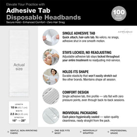 APPEARUS close-up of flat adhesive tab showing low-profile comfort