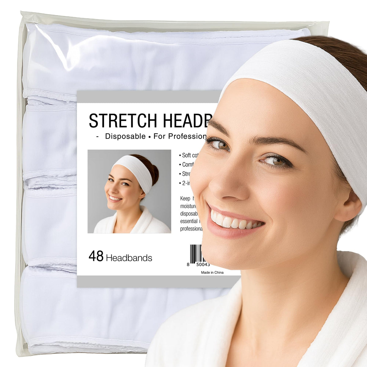 APPEARUS front packaging showing 48-count headbands for convenient hygiene