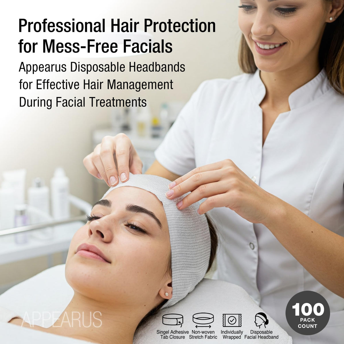 APPEARUS single individually wrapped headband ready for sterile use
