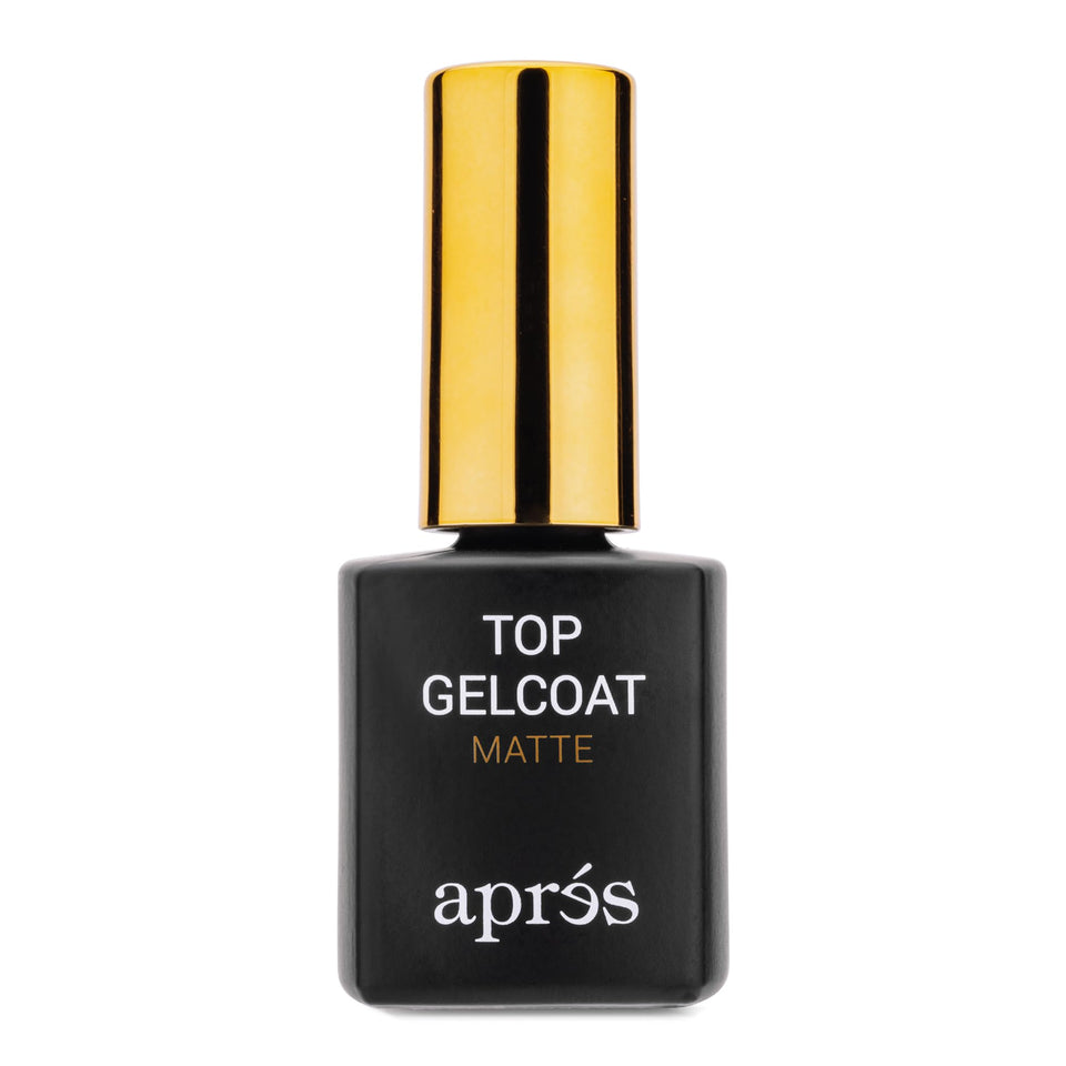 APRÉS bottle front view showing label and professional matte finish benefit