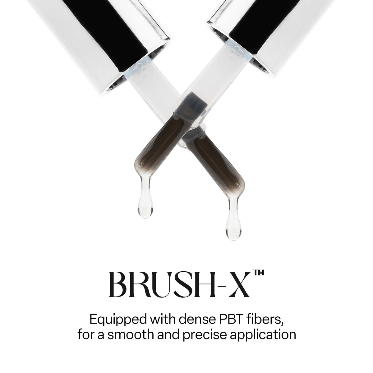 APRÉS brush applying Base Coat X demonstrating precise control and even coverage