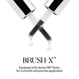 APRÉS brush applying Base Coat X demonstrating precise control and even coverage