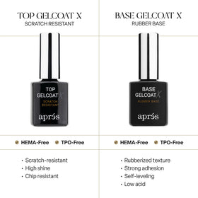 APRÉS close-up of Base Coat X texture highlighting smooth self-leveling action