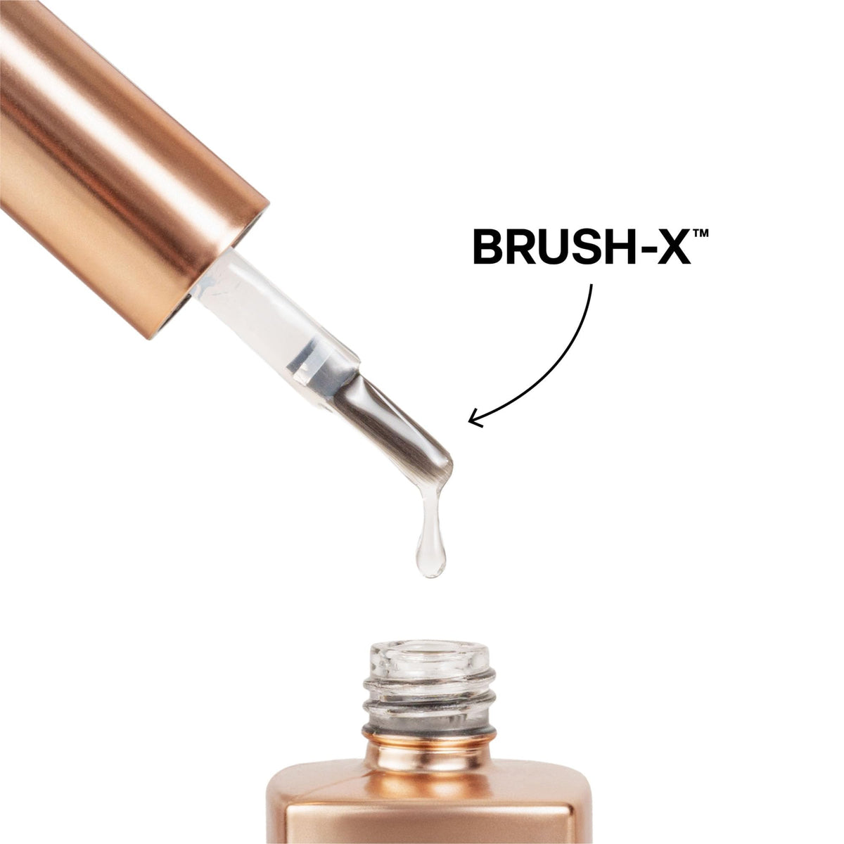 APRÉS Gel‑X tip being seated after flash cure illustrating secure adhesion