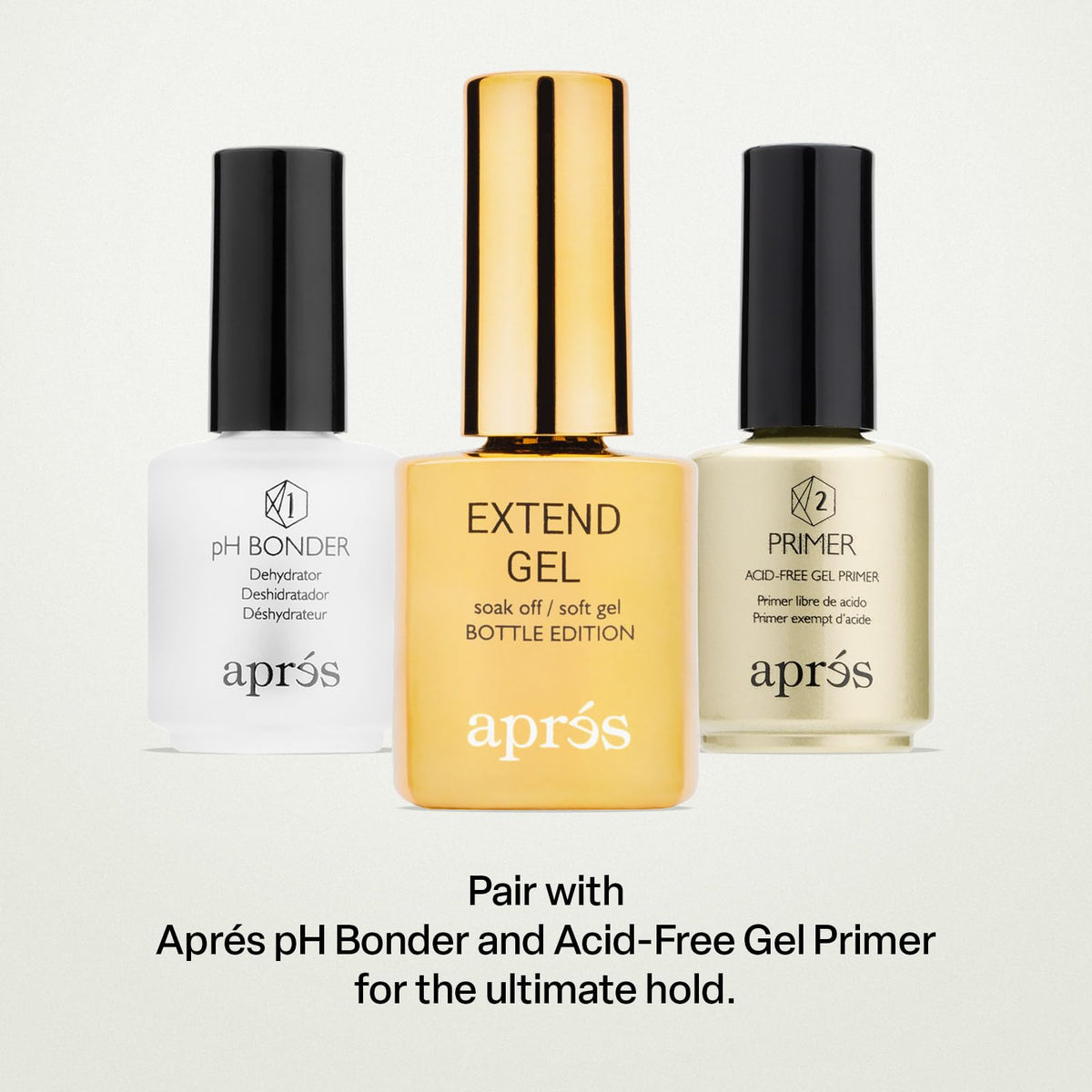 APRÉS Gel‑X extensions set showcasing long‑lasting flexible adhesion