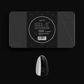 APRÉS front packaging showing box of 500 Gel-X tips and quantity benefit