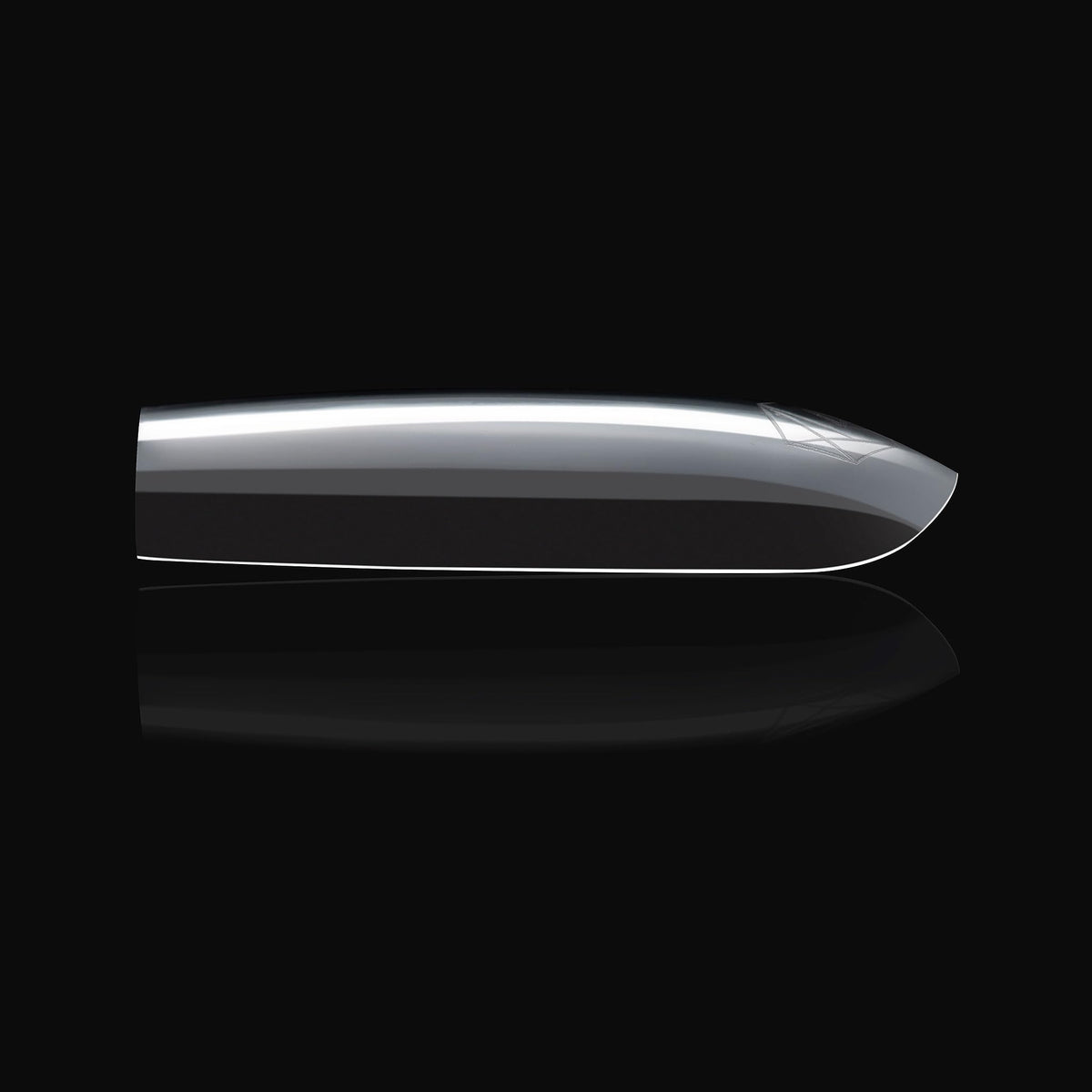 Macro of APRÉS Gel-X tip surface texture showing even thickness for secure adhesion