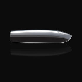 Macro of APRÉS Gel-X tip surface texture showing even thickness for secure adhesion