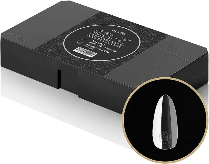 APRÉS front packaging showing 500 Gel-X tips and brand benefit