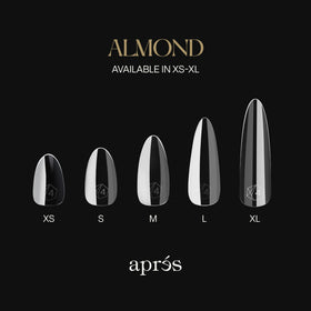 APRÉS Natural line tip flat surface demonstrating better fit for wide nails