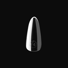 APRÉS Gel-X tip in hand to show short stiletto scale and easy handling