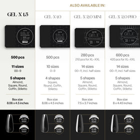 APRÉS Gel-X on a hand to show scale and comfortable, wearable length