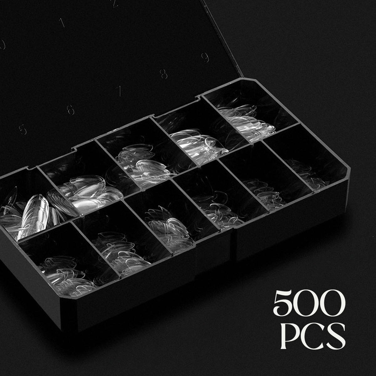 APRÉS size chart display of tips 00–9 for precise nail matching