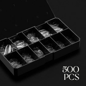 APRÉS size chart display of tips 00–9 for precise nail matching