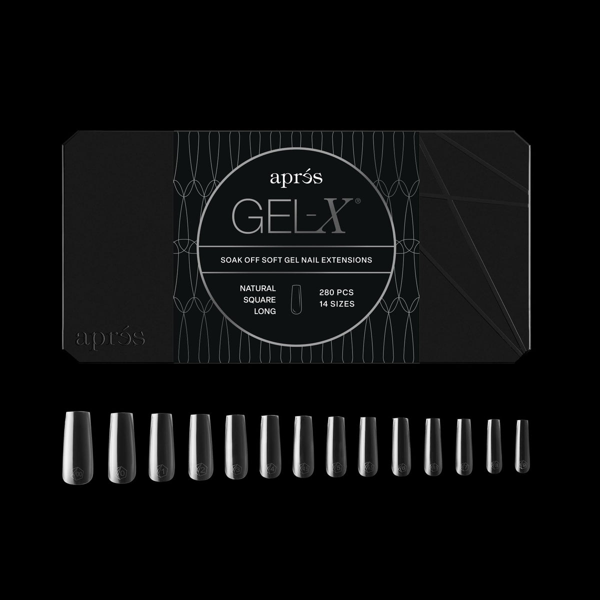 APRÉS front packaging showing 280-count Gel-X tips and brand clarity